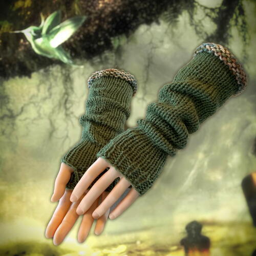 How To Knit Long Fingerless Gloves - Free Knitting Pattern