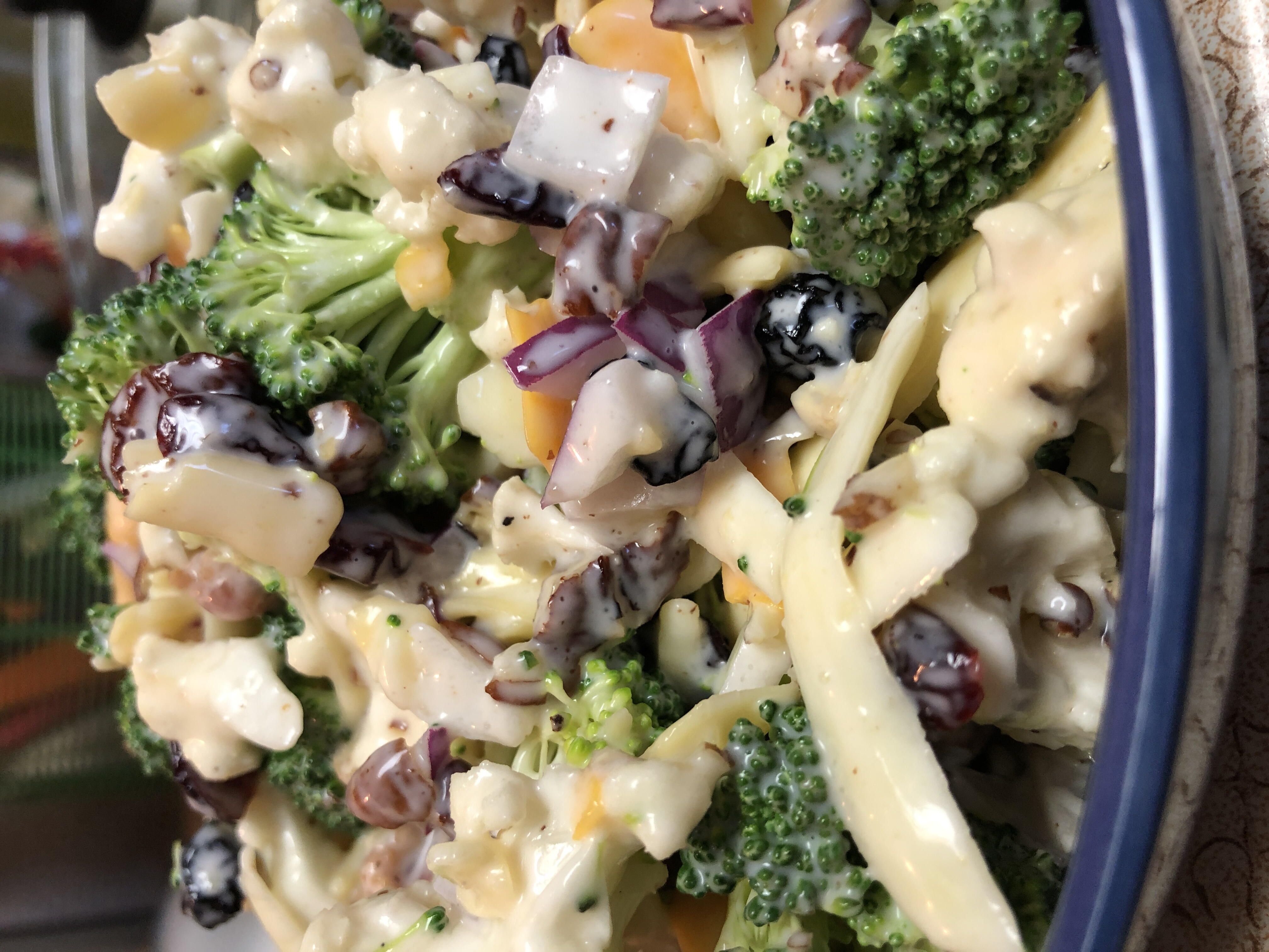 Broccoli Cauliflower Bacon Salad Recipe