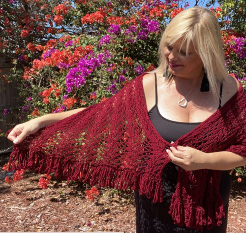 Rendezvous Knit Lace Shawl
