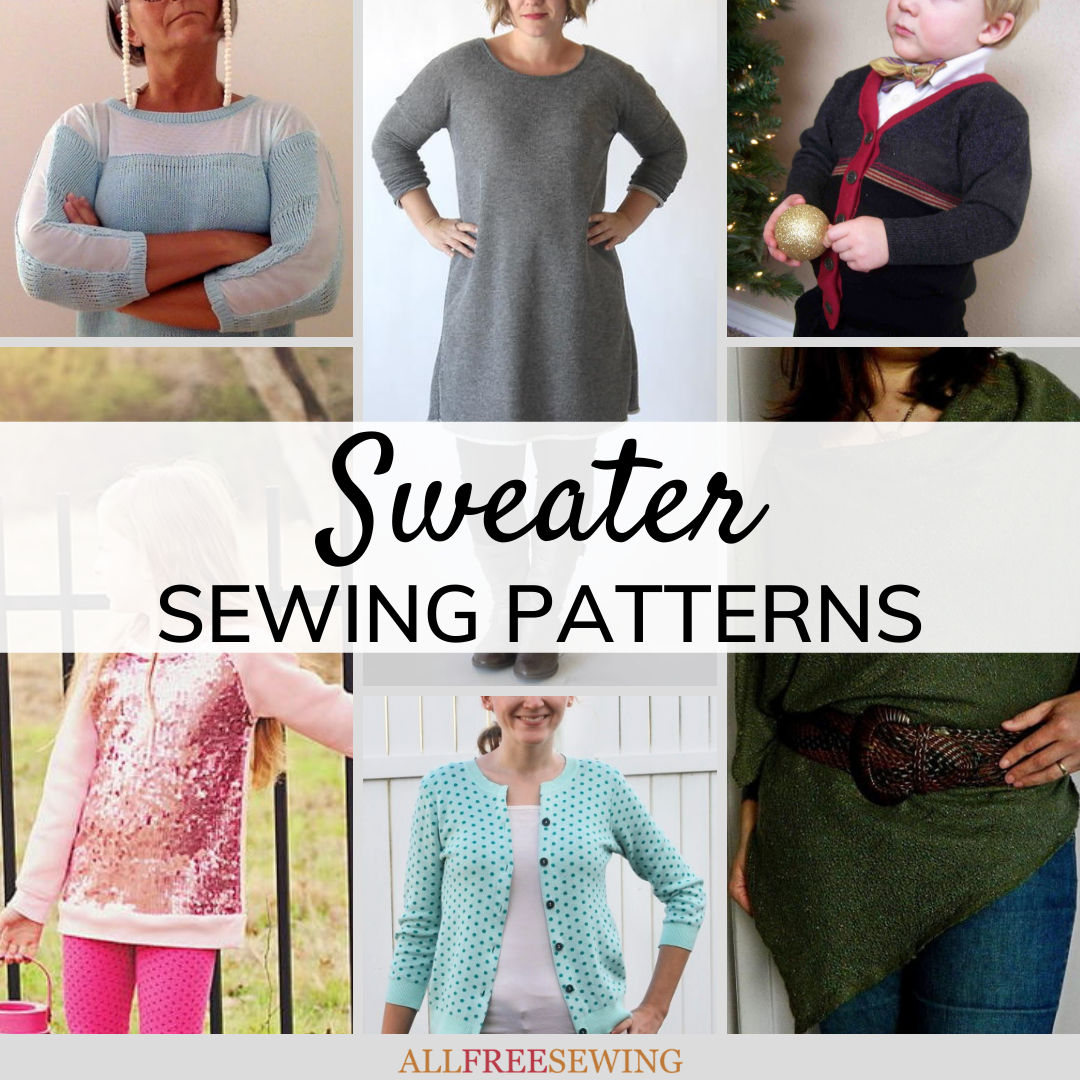 Oversized sweater dress sewing pattern