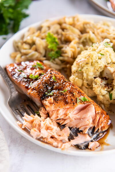 Maple Soy Glazed Salmon