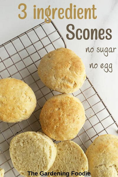 3 Ingredient Scones – No Sugar, No Egg