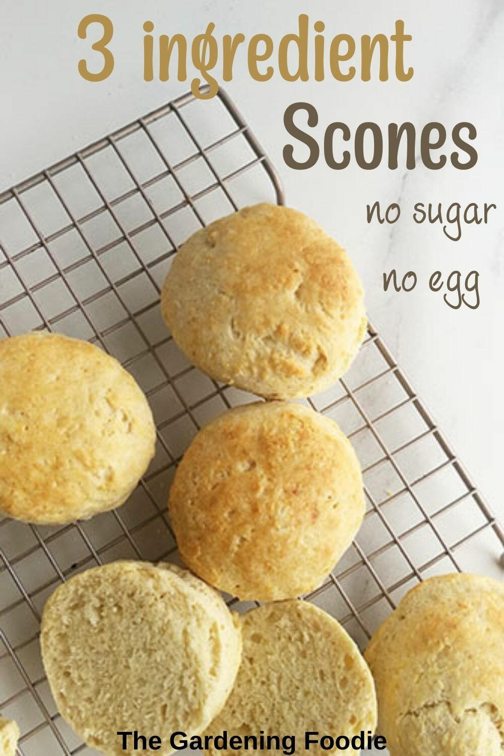 3 Ingredient Scones No Sugar, No Egg