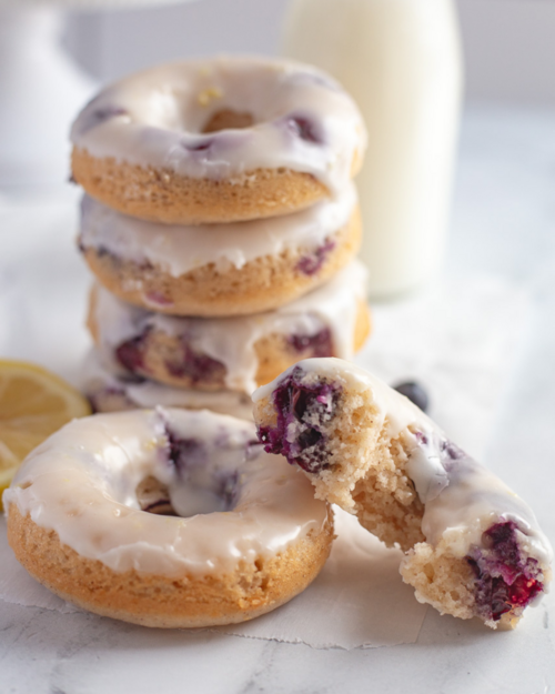 Baked Blueberry Cake Donuts