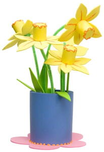 Craft Foam Daffodils in Vase Home Decor | FaveCrafts.com