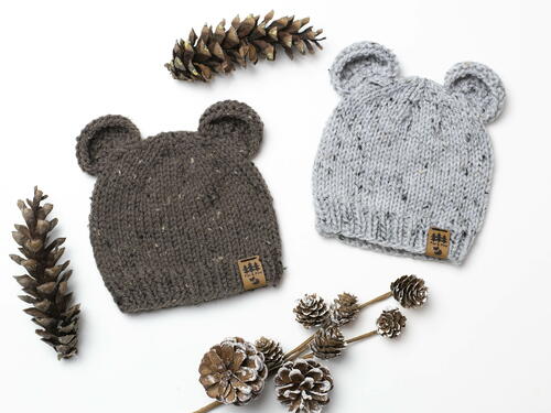 Bear Ears Hat - Baby Children Women Men Winter Toque