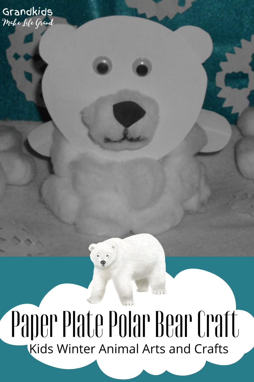 Paper Plate Polar Bear Craft