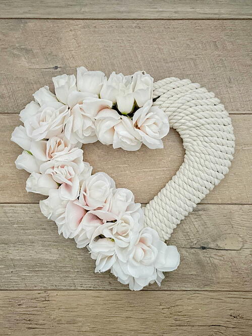 Dollar Tree Valentine's Day Heart Wreath