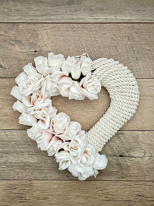 Dollar Tree Valentine's Day Heart Wreath