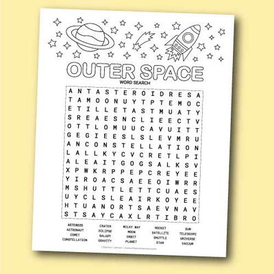 Printable Outer Space Word Search