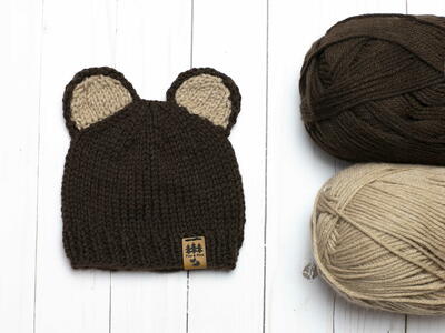 Bear Ears Toque Animal Knitting Pattern Baby Children Women 