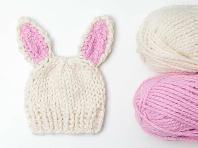 Bunny Ears Hat Toque Chunky Easter Spring Baby Children