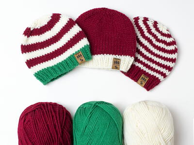 Christmas Hats Knitting Pattern Baby Children Women Men Santa Holidays Beanie Toque