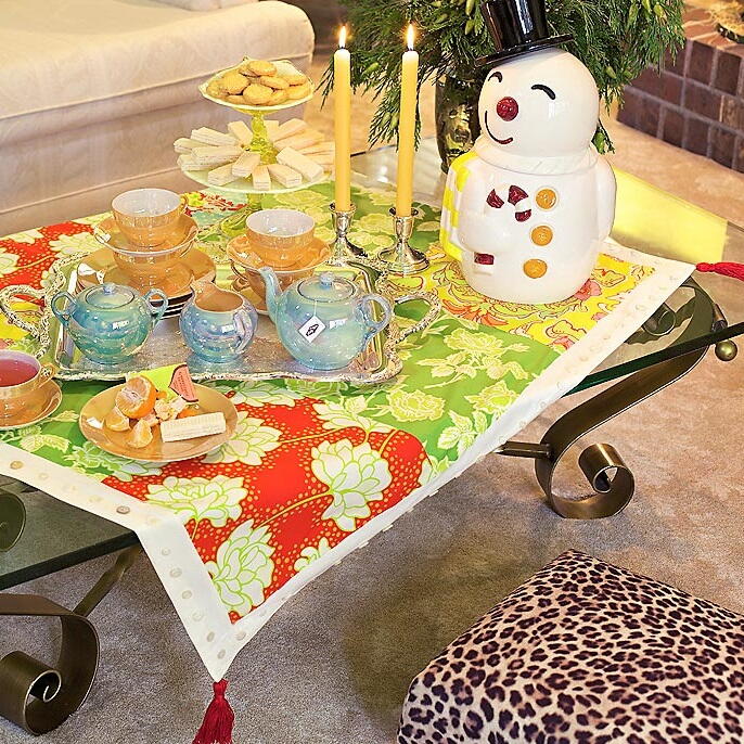 Patchwork Table Topper | AllFreeSewing.com