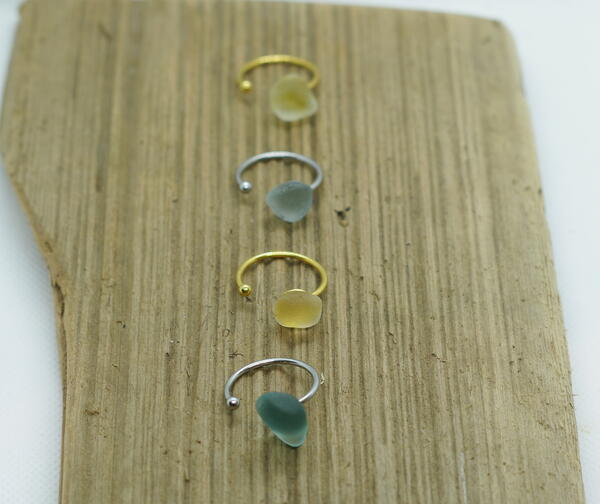 3 Minute Sea Glass Rings