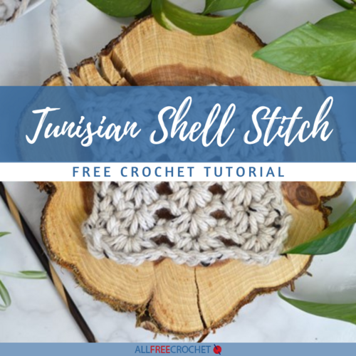 Tunisian shell stitch tutorial