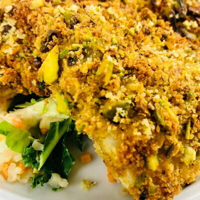 Air Fryer Pistachio Crusted Fish