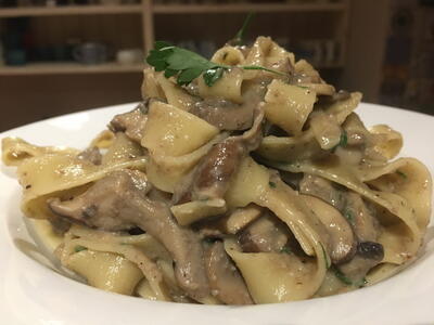 Pasta With Mushrooms – The Original Meatless Pappardelle Mushroom Recipe