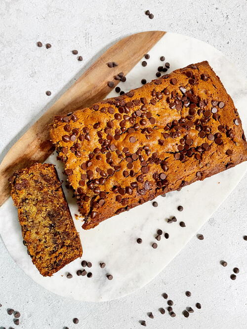 Gluten-free Vegan Chocolate Chip Banana Bread