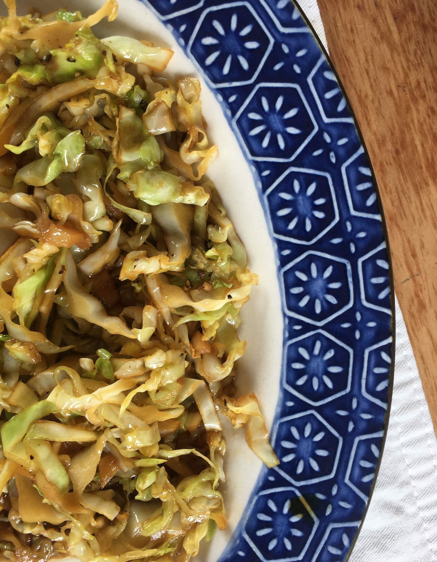 Cabbage Stir Fry Recipe With Garlic, Ginger And Soy Sauce
