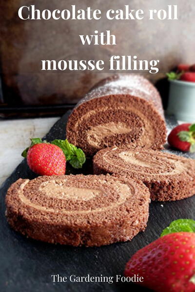 Easy Chocolate Cake Roll With Mousse Filling (swiss Roll)