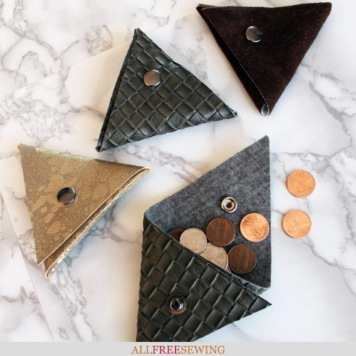 No-Sew Triangle Coin Purse Pattern