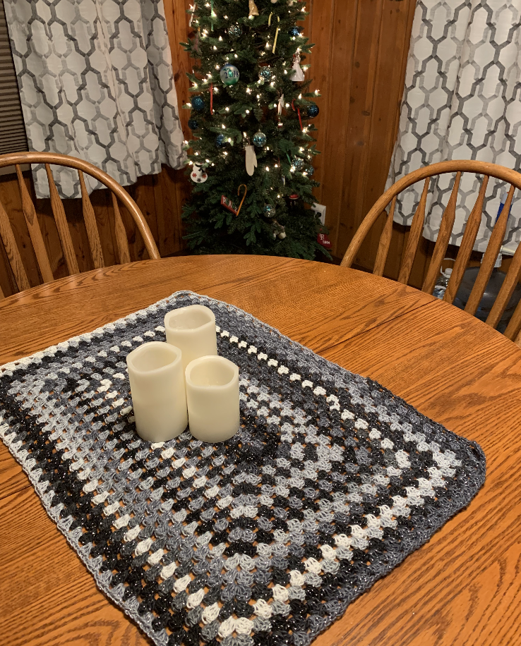 Granny Square Table Runner, How To Make A Square Table Topper