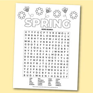 Printable Spring Word Search Puzzle | AllFreeKidsCrafts.com