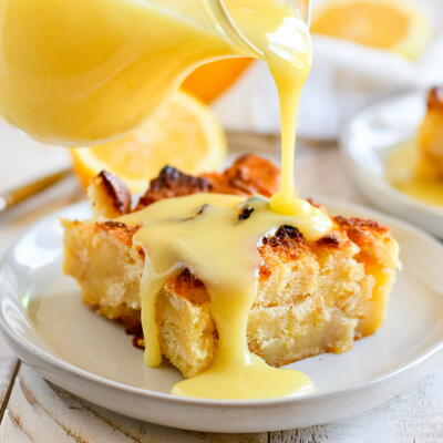 Lemon Chess Bread Pudding Bake