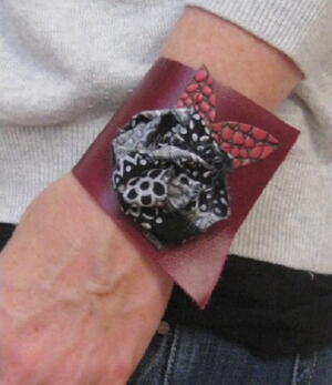 The Girl Is Tough Leather Cuff Bracelet
