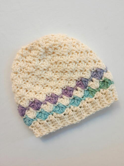 Heart Easy Shells Baby Hat