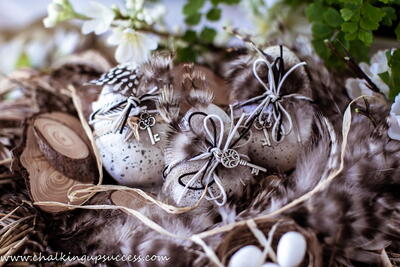 Pretty Air Dry Clay Easter Eggs