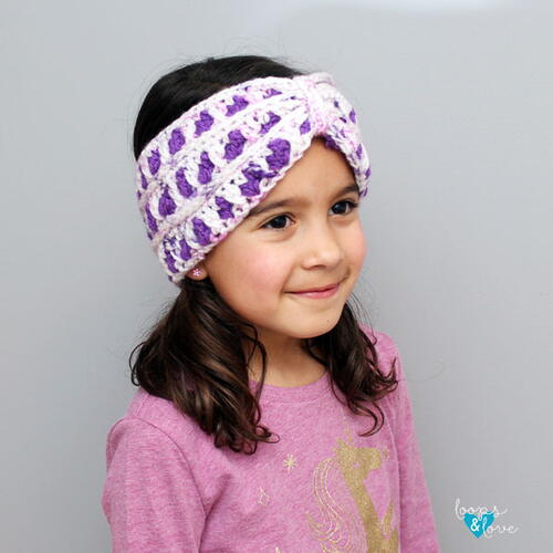 Peek-a-boo Ear Warmer | AllFreeCrochet.com