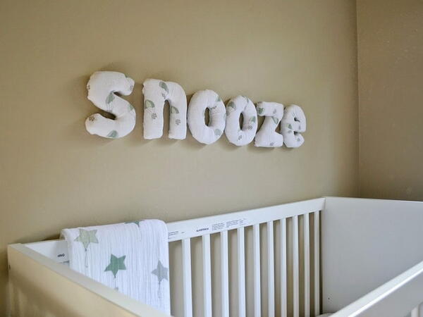 How to Make Easy Fabric Covered Letters for Your Nursery by Hello Splendid
