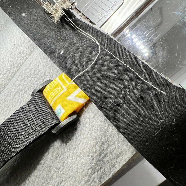Step 7:  Bind your quilt to attach your Velcro Straps
