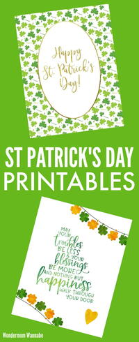St Patrick’s Day Printables