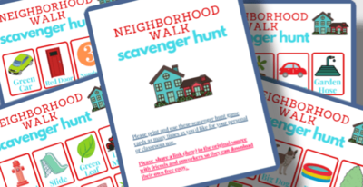 Neighborhood Scavenger Hunt For Kids