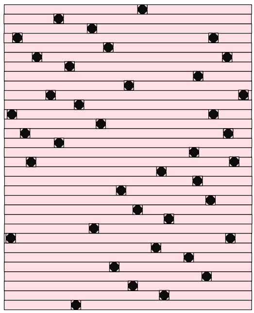 Snowfall Lasagna Quilt Diagram