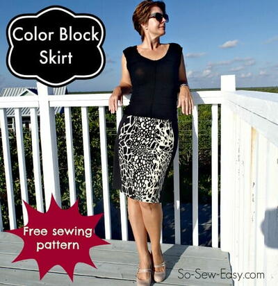 Color Block Skirt Free Sewing Tutorial