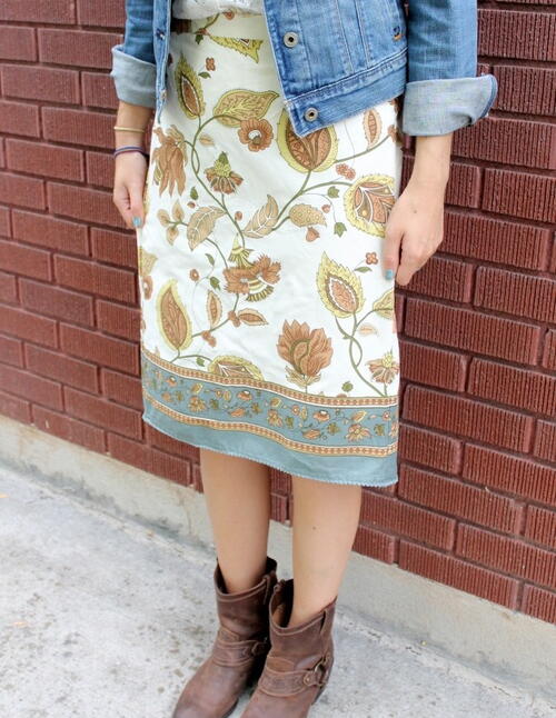 Dish Towel Skirt Tutorial