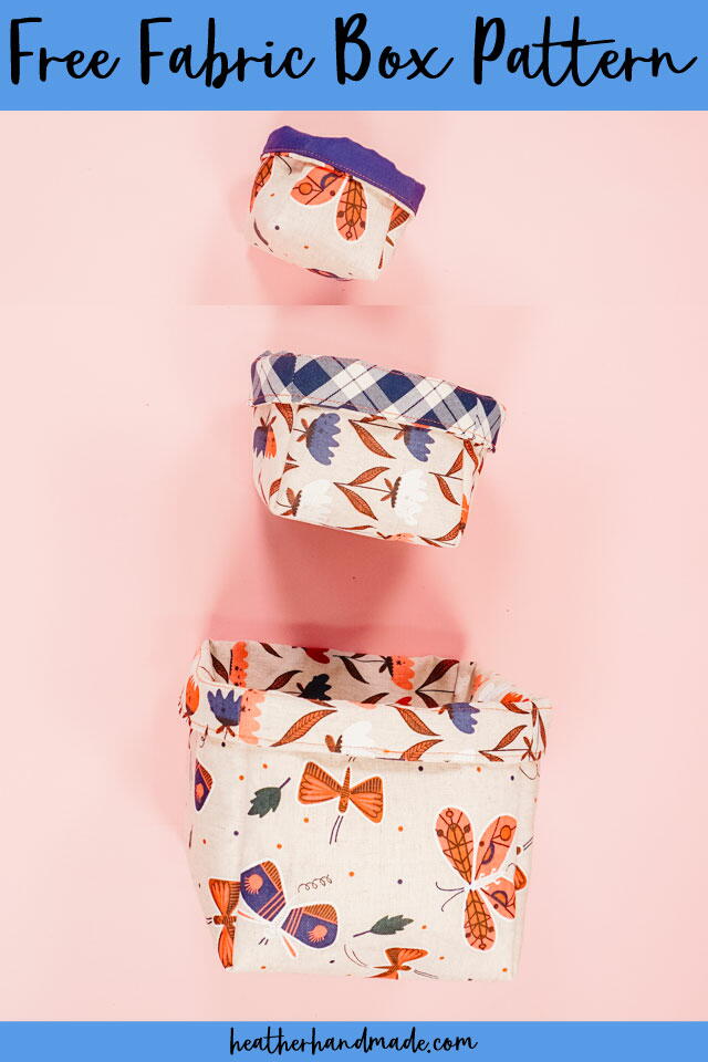 MultiSized Fabric Box Sewing Pattern