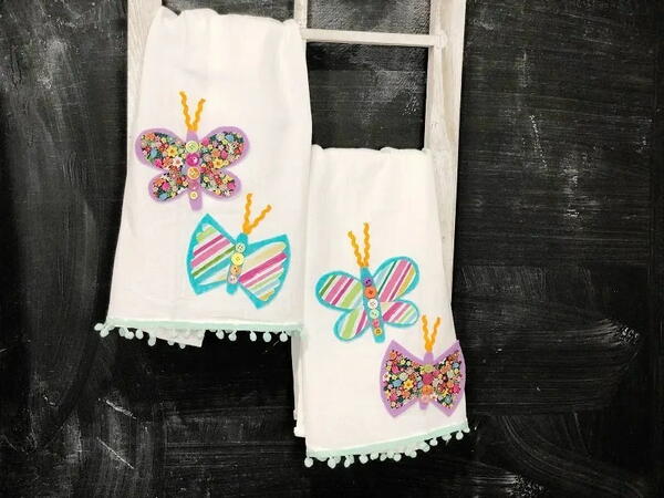 Butterfly Flour Sack Towels