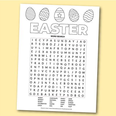 Printable Easter Word Search Puzzle AllFreePaperCrafts Com
