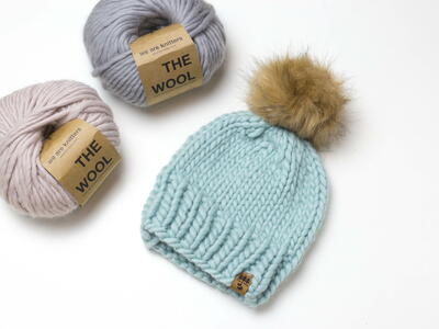 Luxury 100% Wool Winter Beanie Hat Toque