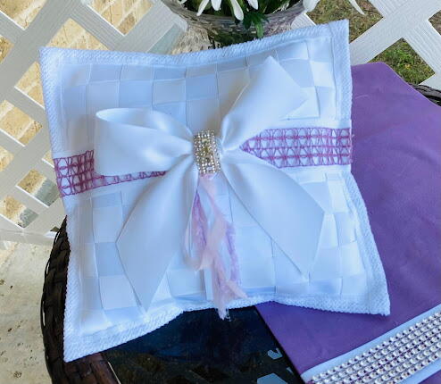 Woven Ribbon Ring Pillow