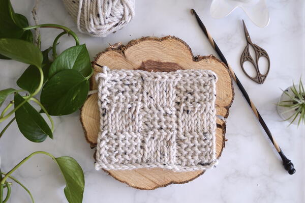 Crochet Tunisian Basketweave Stitch 7