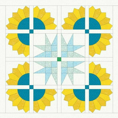 Peace for Ukraine Sunflower Quilt Pattern