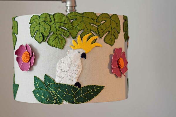 Tropical Felt Lampshade