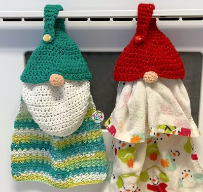 Creamy Gnome Hanging Towel