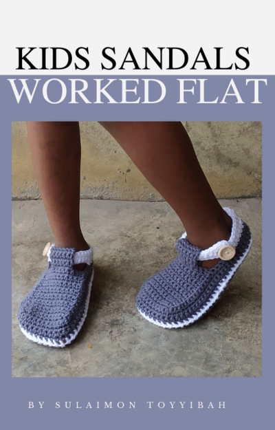 Crochet Kids Sandals Worked Flat